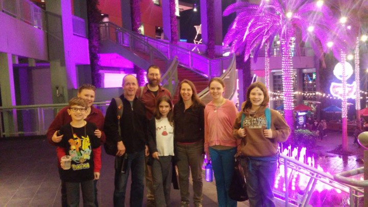 Hamsder and Cameron families last night at Universal Studios, California